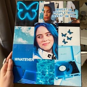 Blue aesthetic picture collage